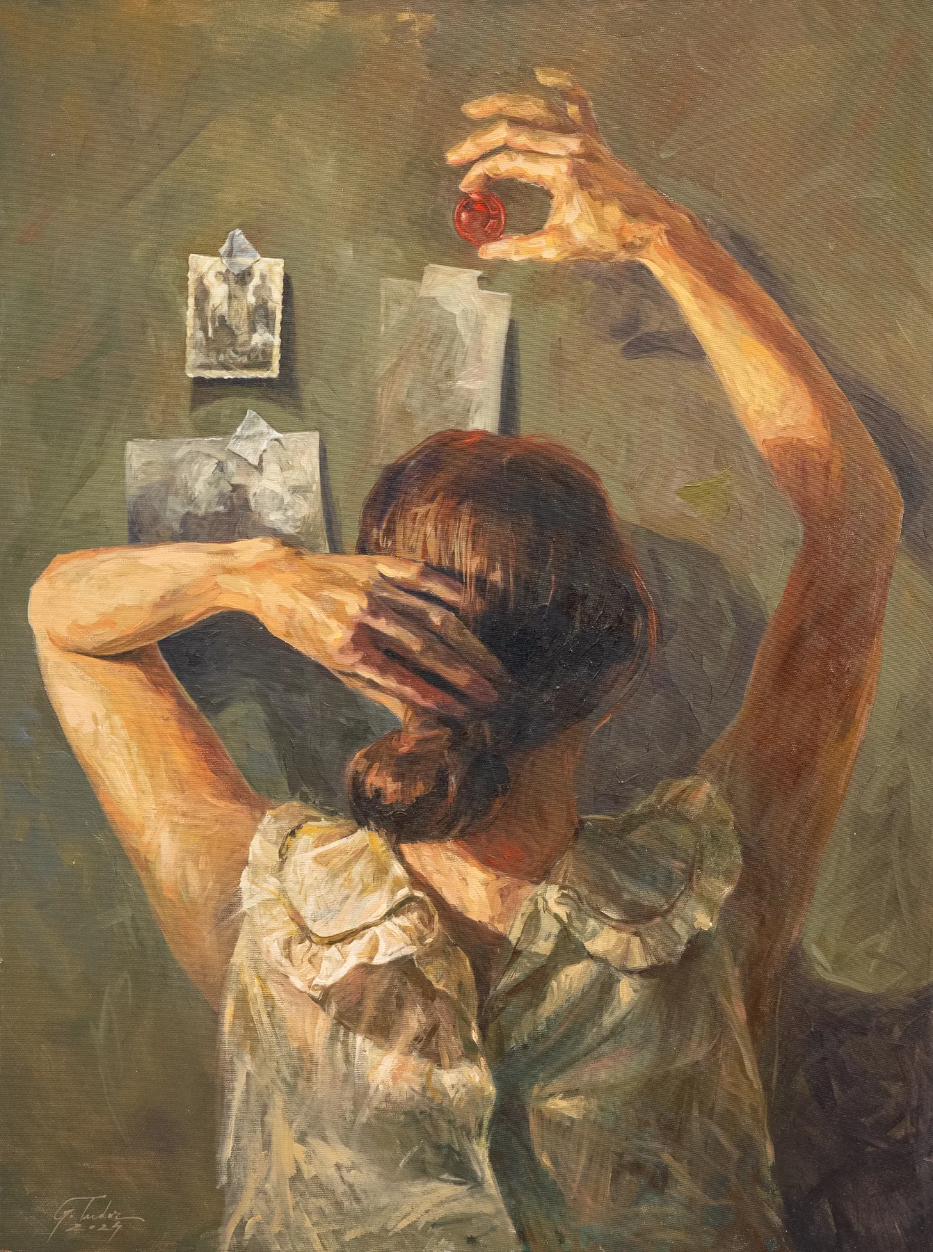 "Looking Within", 80 x 60 cm, oil on canvas, 2024